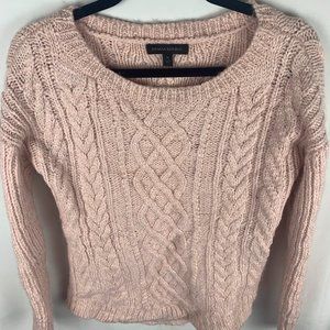 Banana Republic Wool Pink Chain Link Sweater Sz M